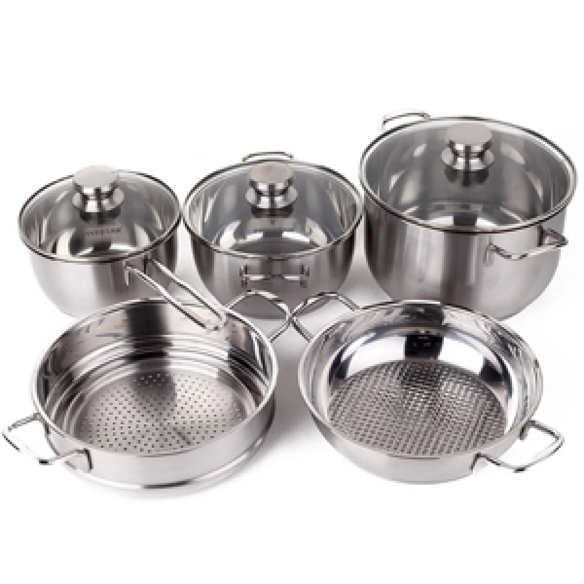 Bộ nồi 5 chiếc inox fivet star nắp kính